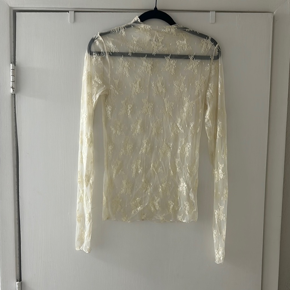 Free People Cream Lace Women's Top